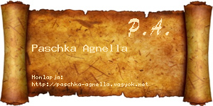 Paschka Agnella névjegykártya